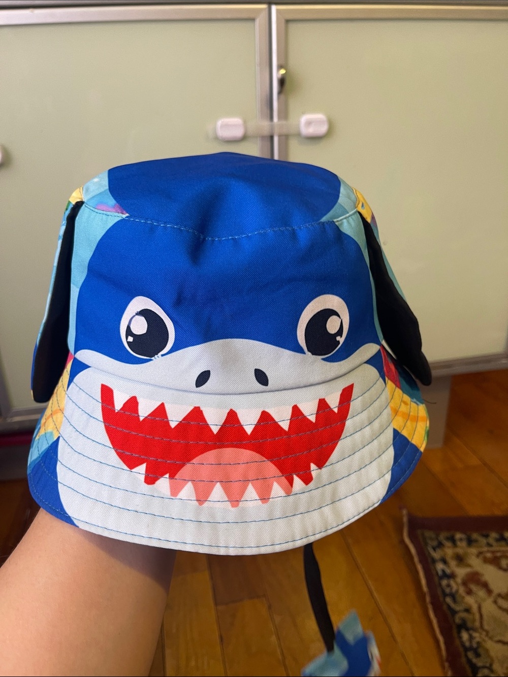 Blue Shark Face Kids Bucket Hat